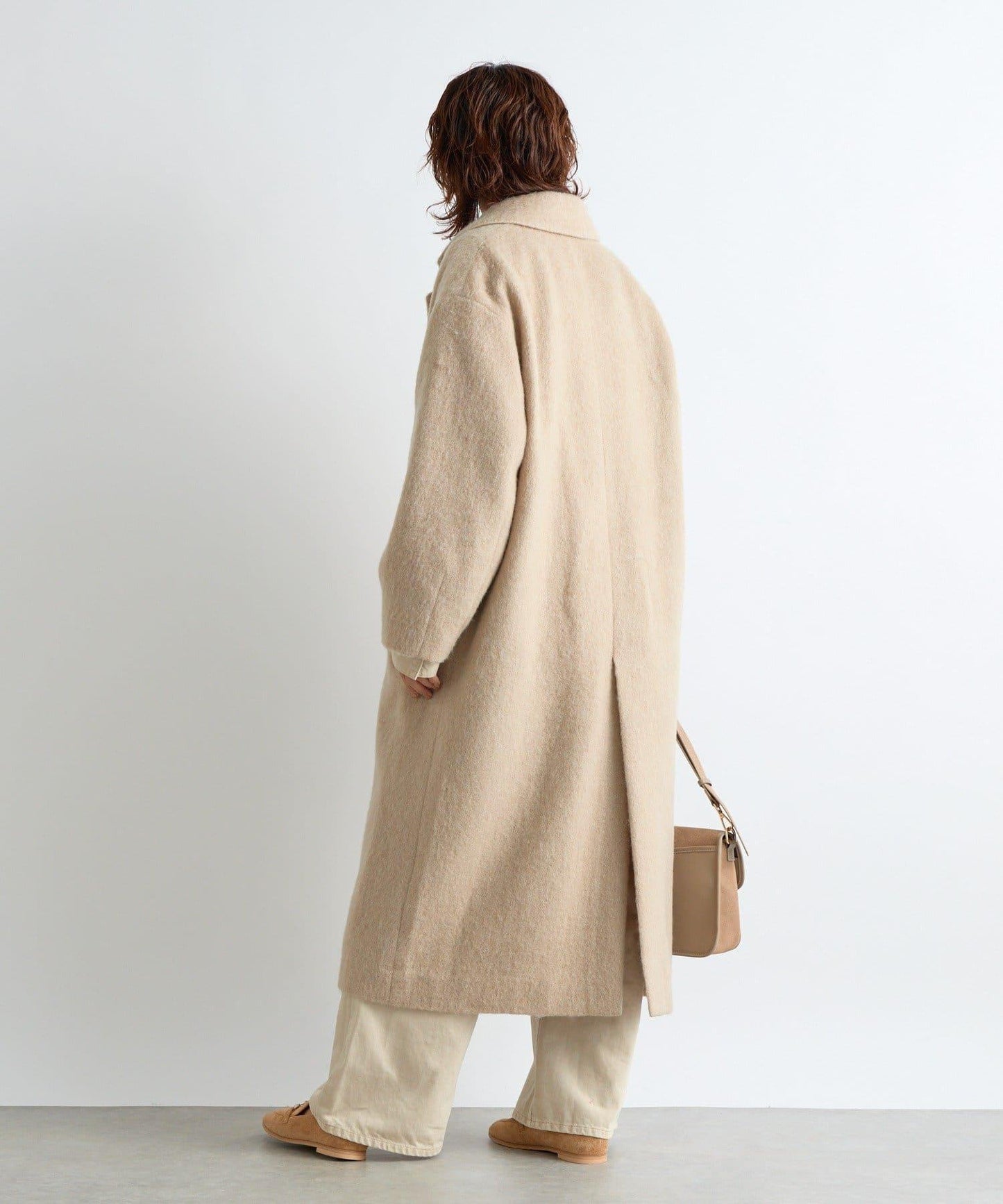 【柔軟質感】長款毛絨切斯特大衣