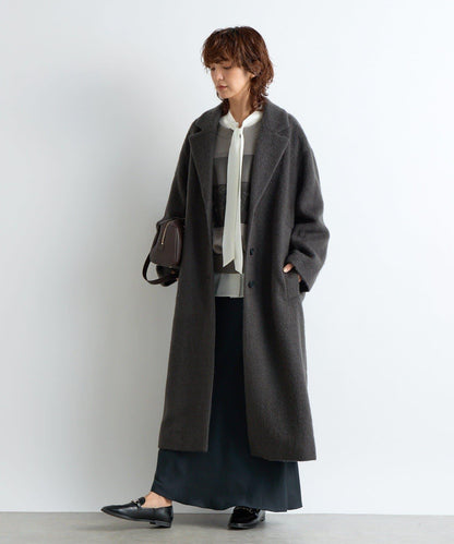 【柔軟質感】長款毛絨切斯特大衣
