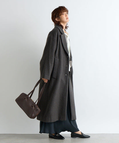 【柔軟質感】長款毛絨切斯特大衣