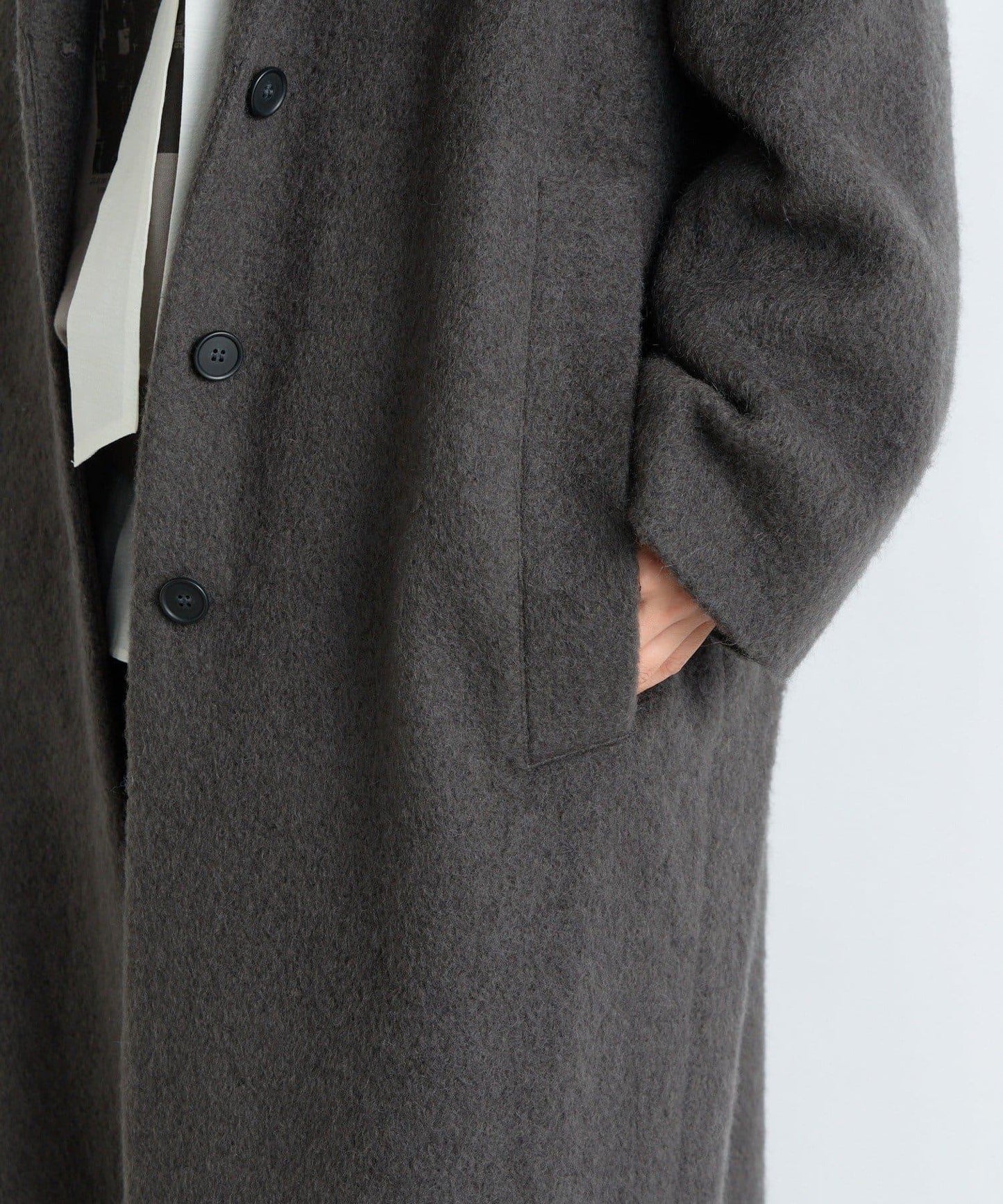 【柔軟質感】長款毛絨切斯特大衣