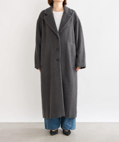 【柔軟質感】長款毛絨切斯特大衣