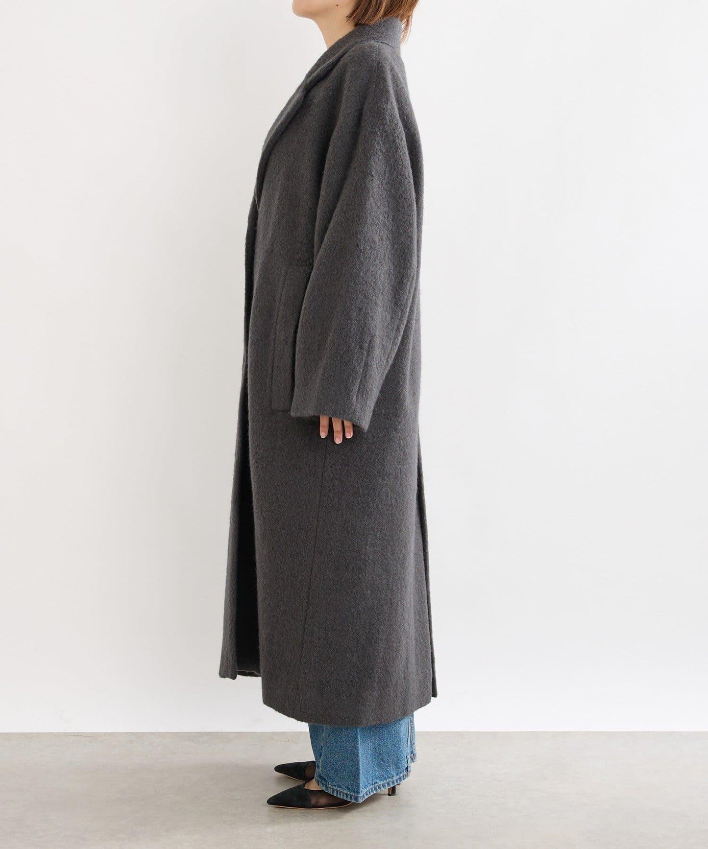 【柔軟質感】長款毛絨切斯特大衣