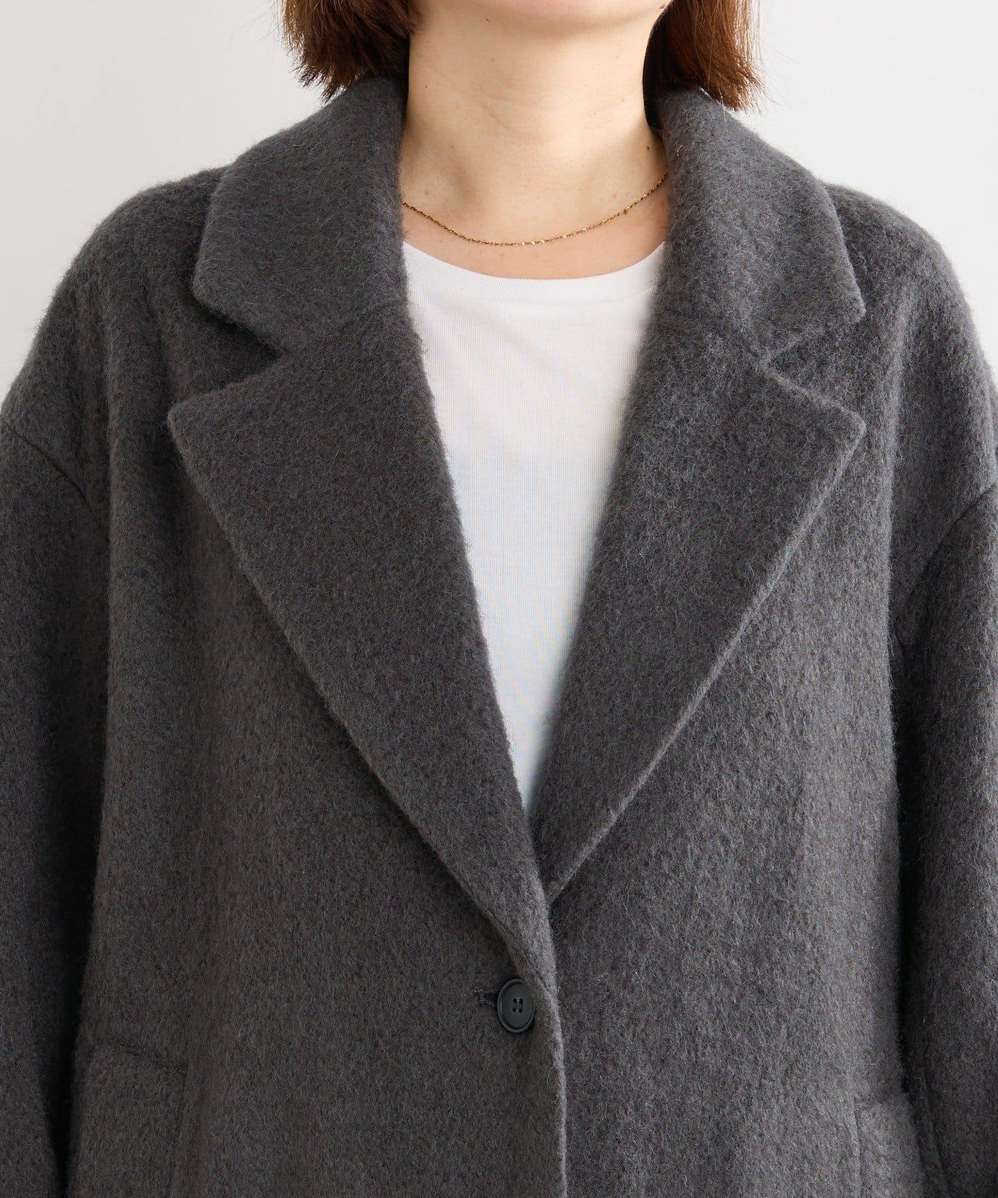 【柔軟質感】長款毛絨切斯特大衣