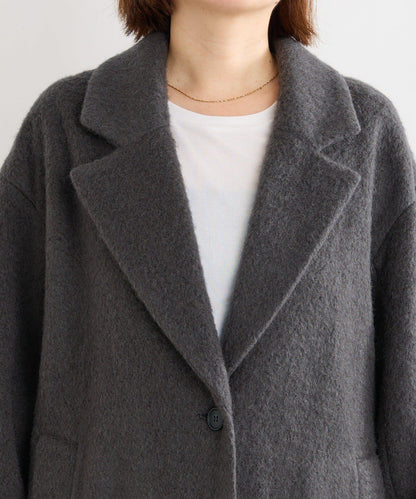 【柔軟質感】長款毛絨切斯特大衣