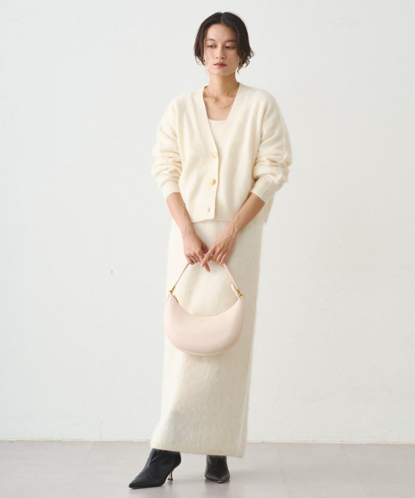 毛絨針織連衣裙