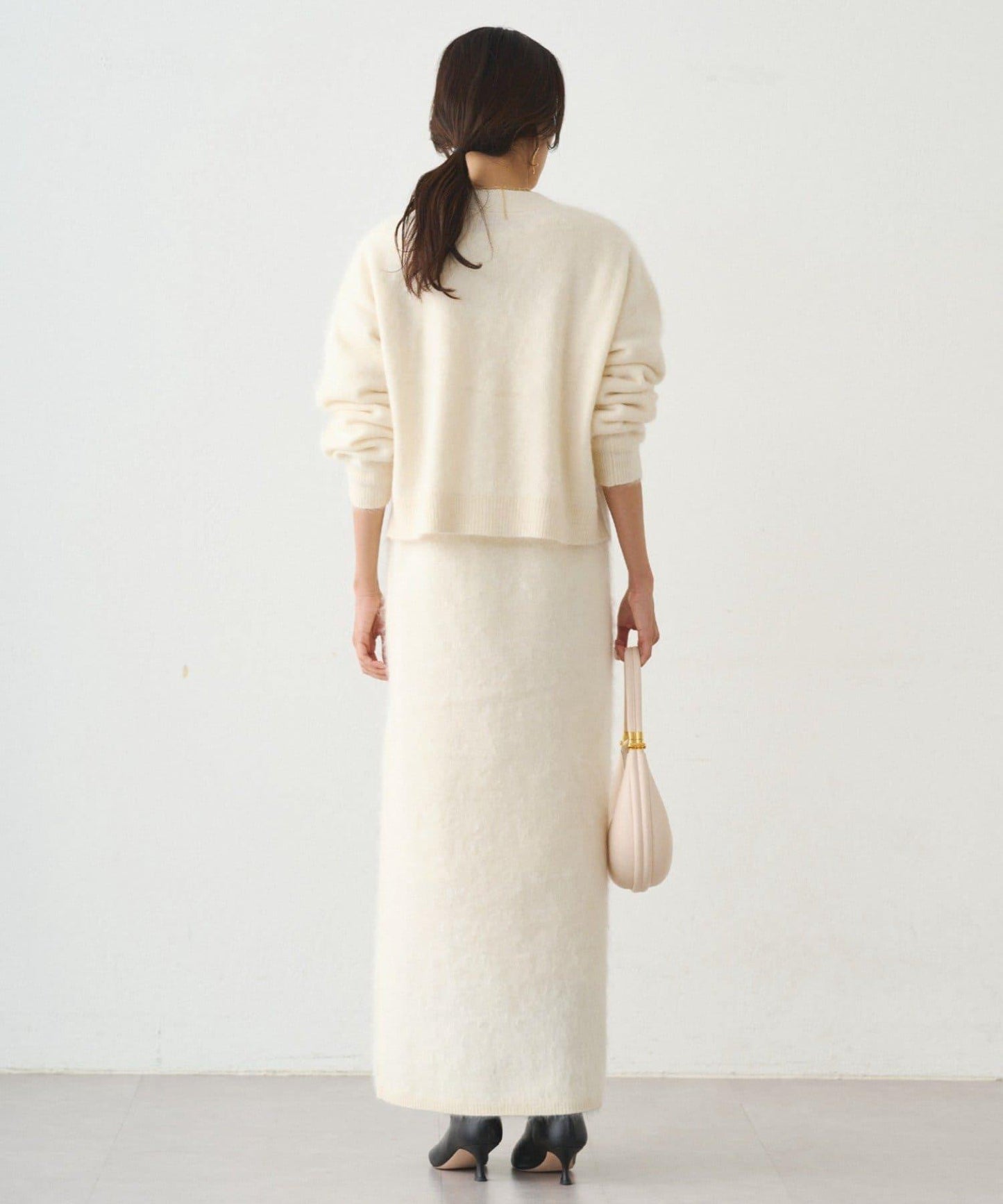 毛絨針織連衣裙