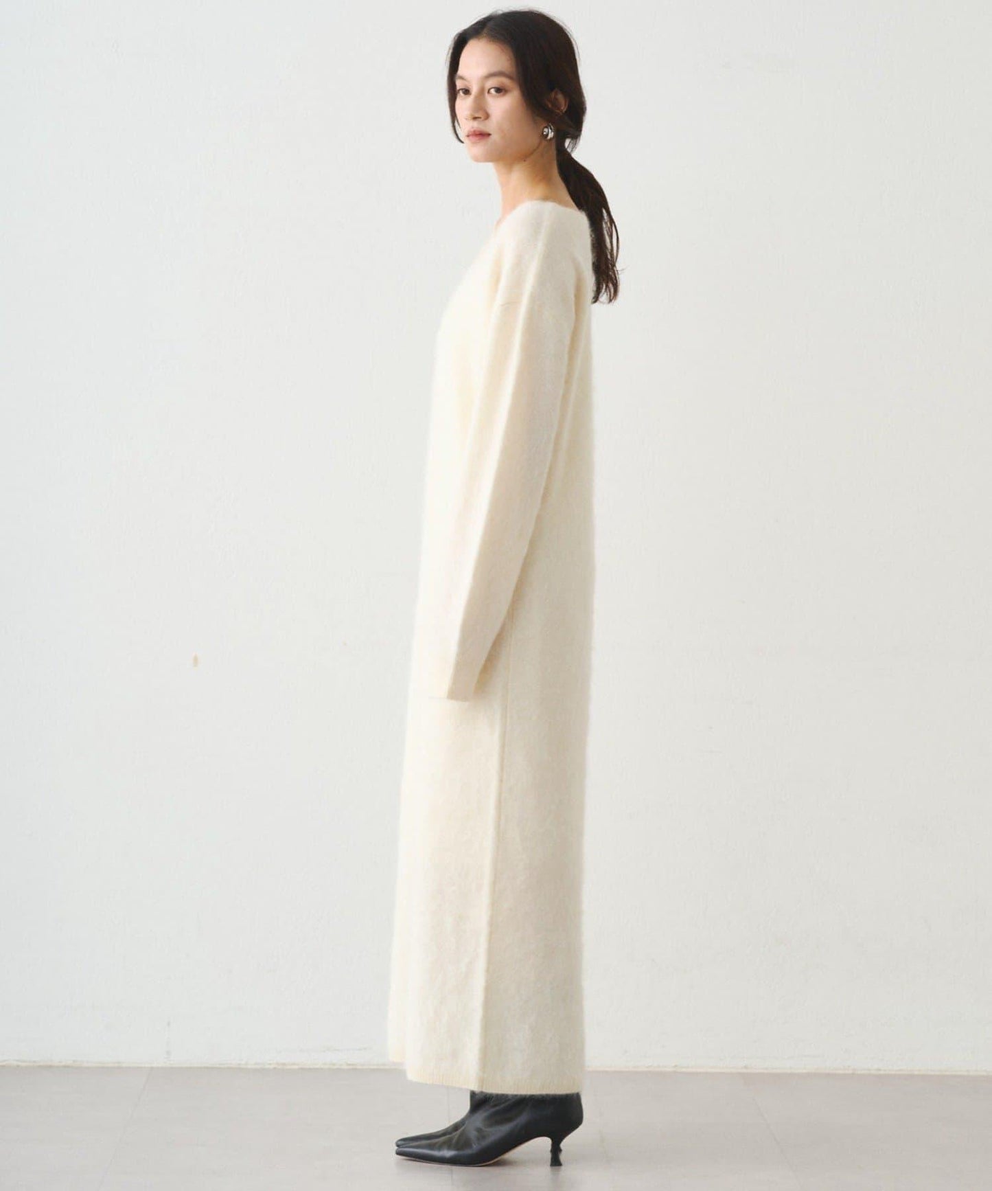 毛絨針織連衣裙