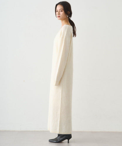 毛絨針織連衣裙