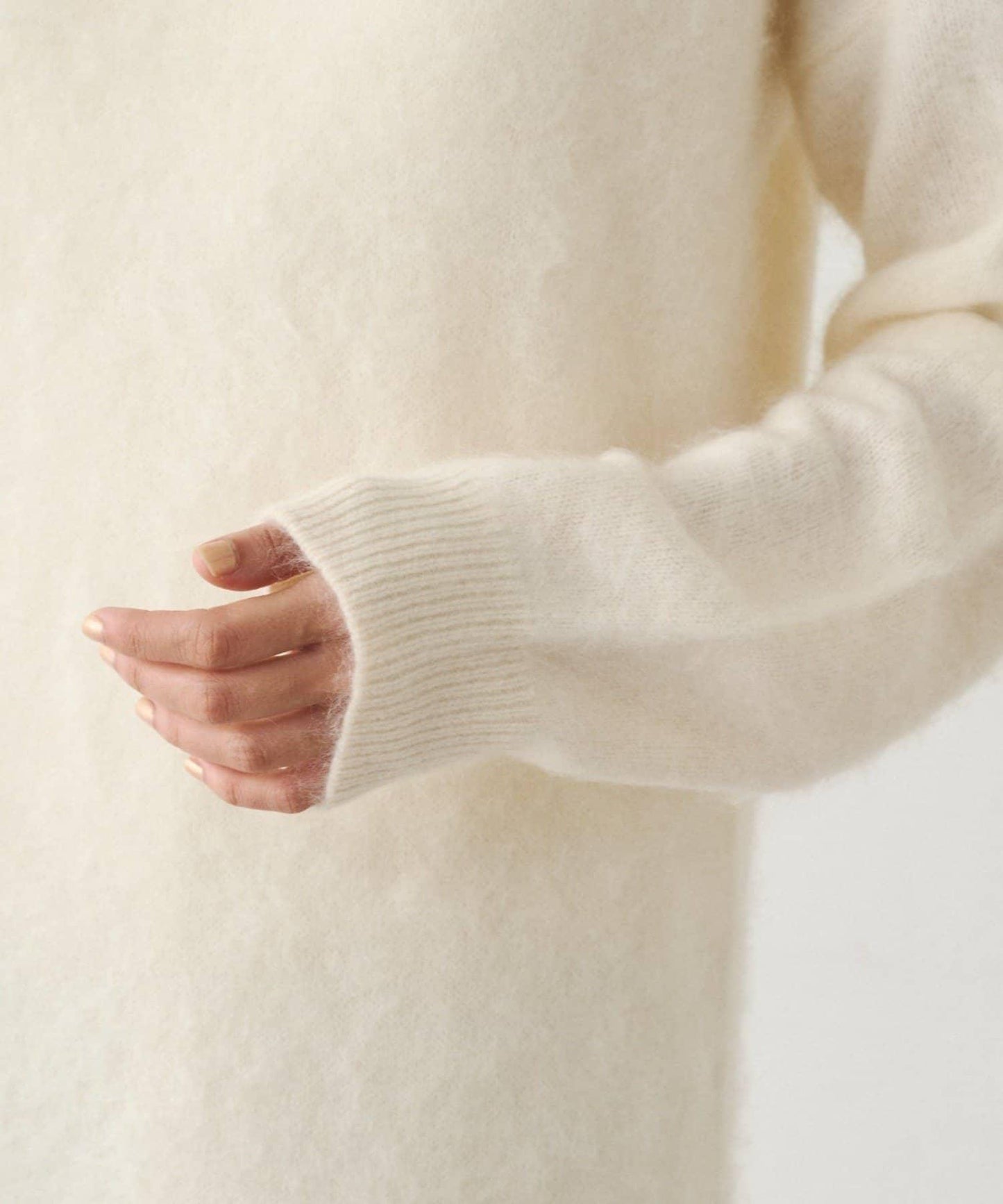 毛絨針織連衣裙