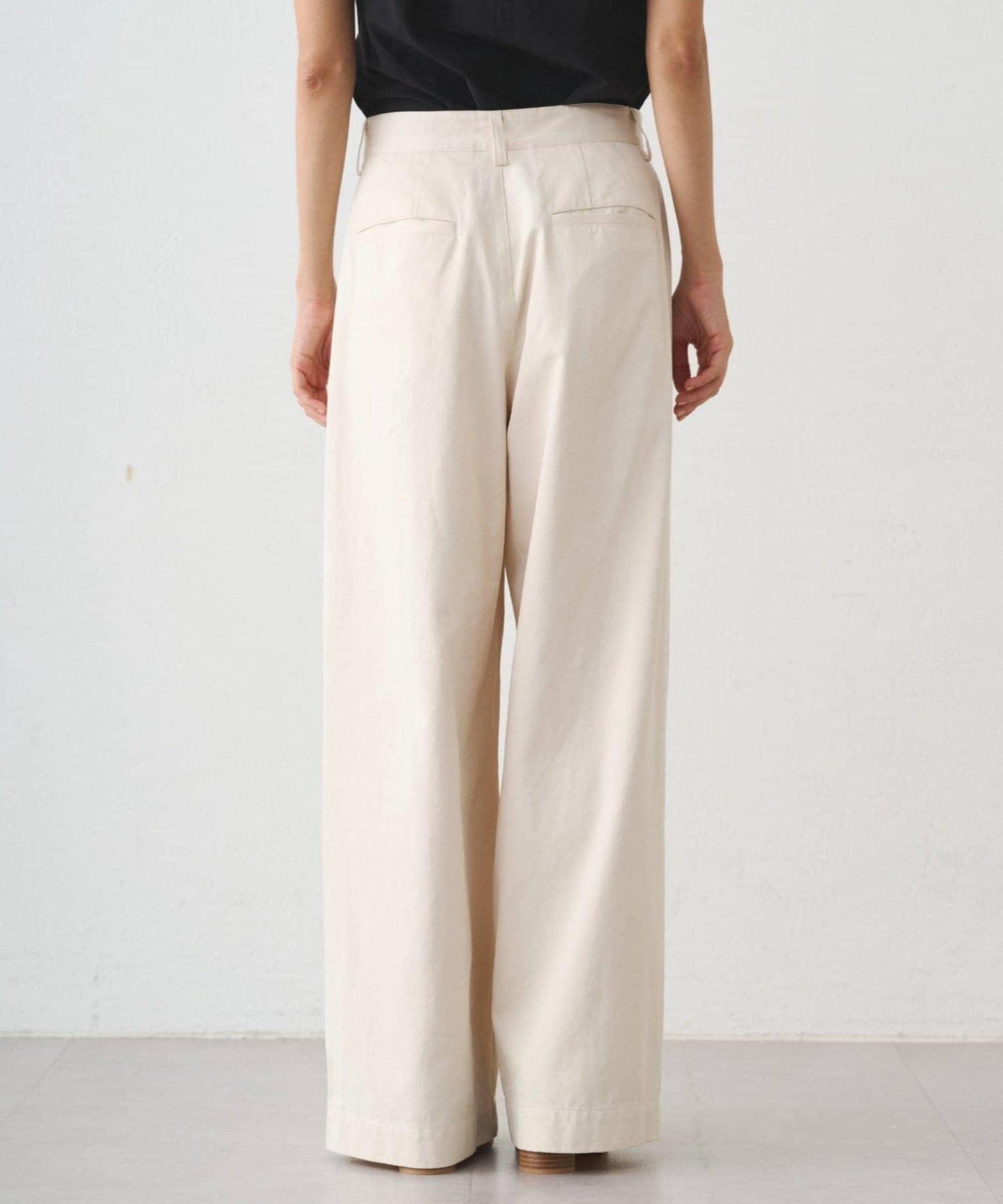 休閒腰帶褶皺長褲