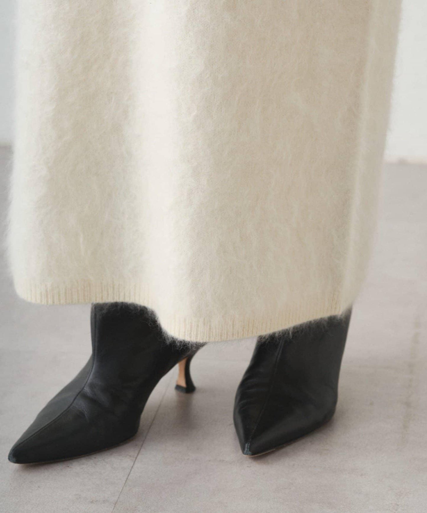 毛絨針織連衣裙