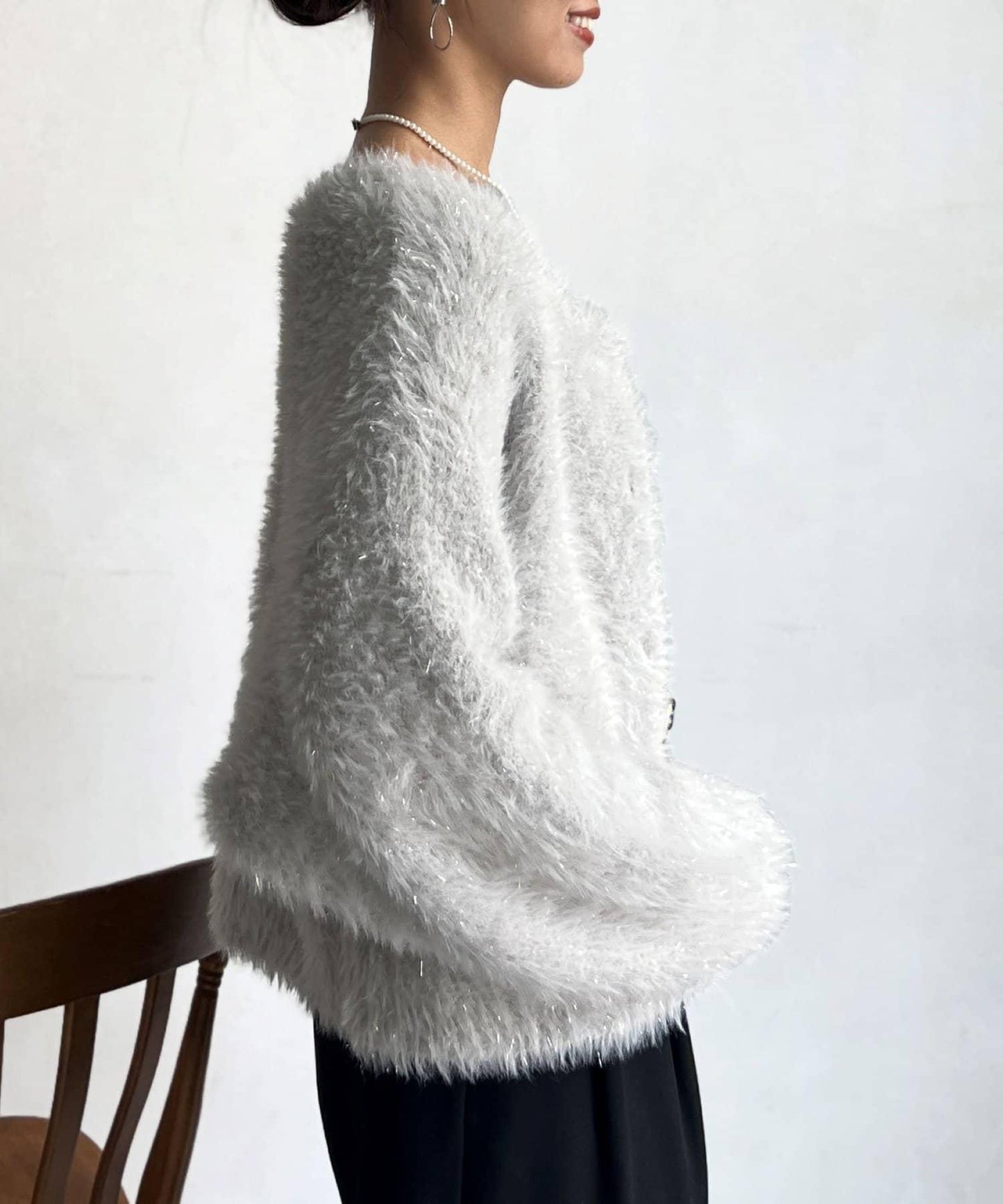 亮片羽毛兩用開衫