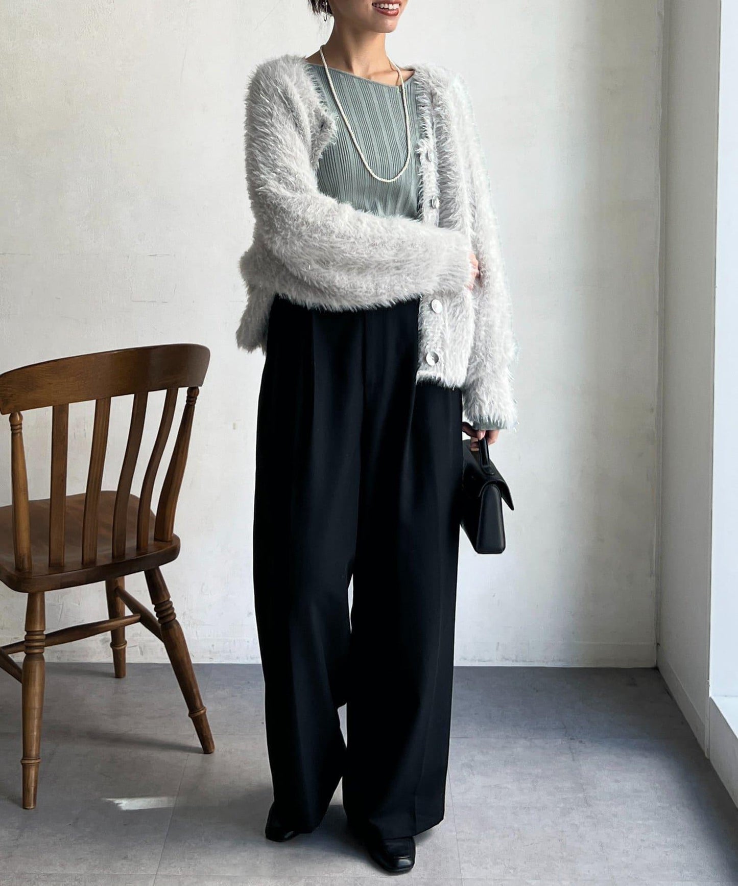 亮片羽毛兩用開衫