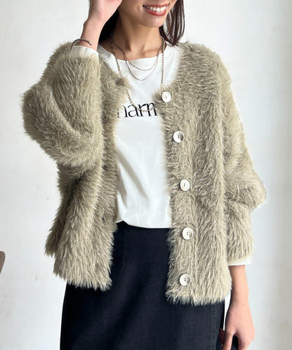 亮片羽毛兩用開衫