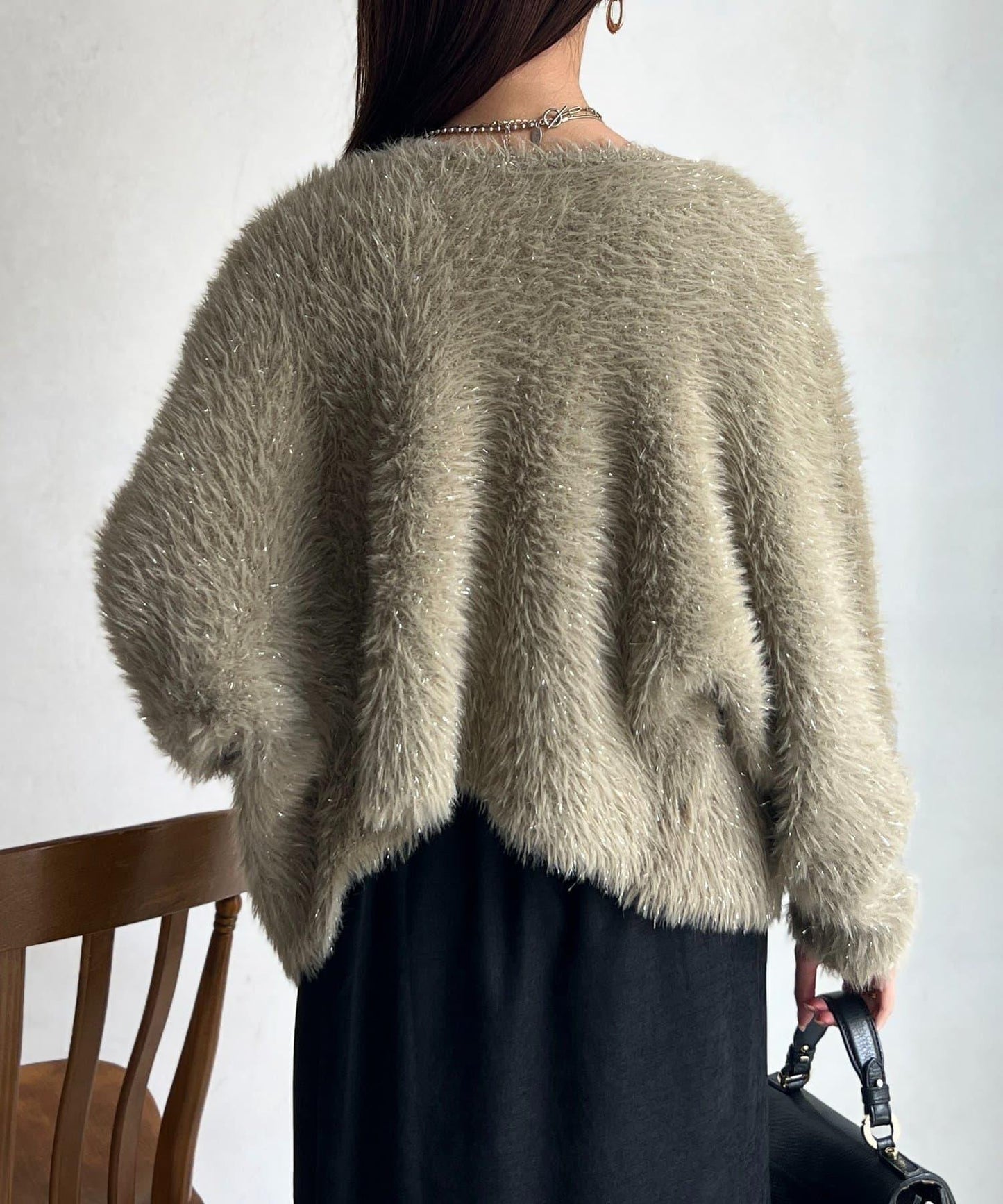 亮片羽毛兩用開衫