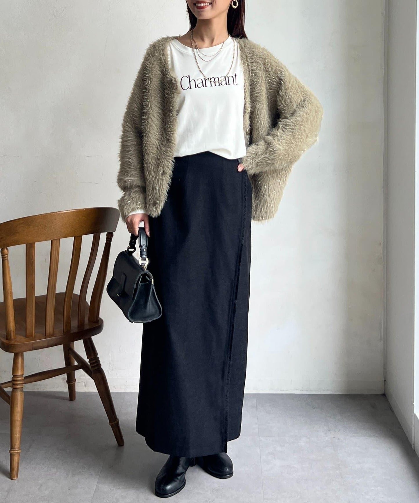 亮片羽毛兩用開衫