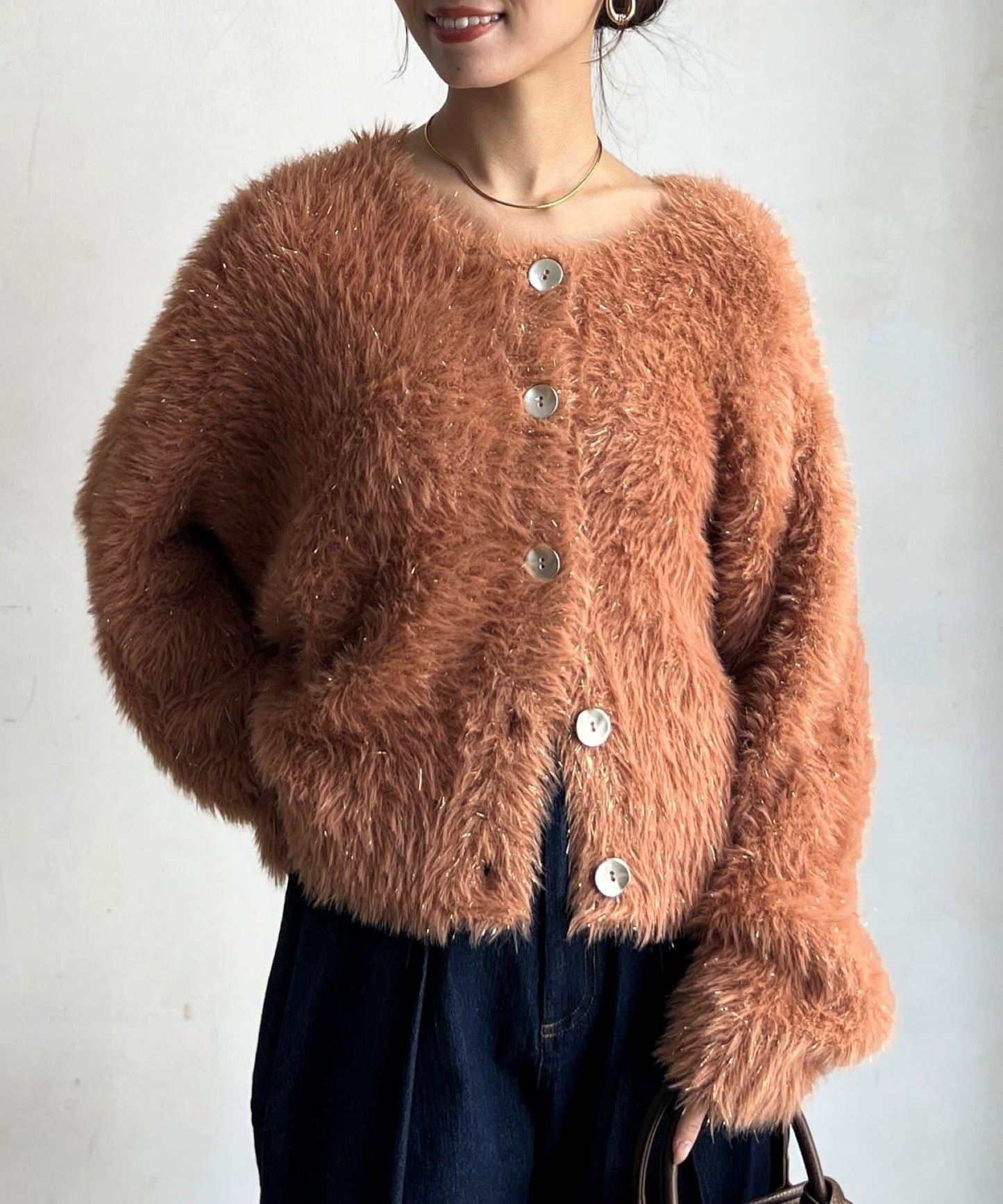 亮片羽毛兩用開衫