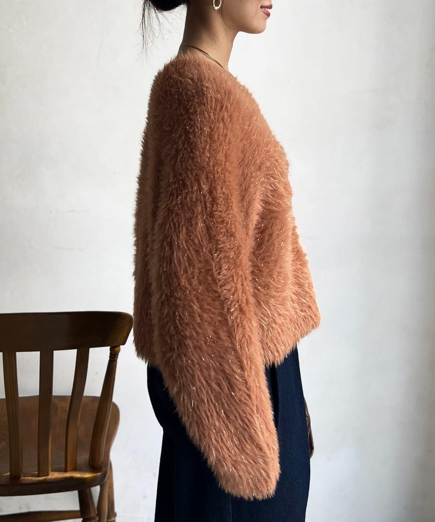 亮片羽毛兩用開衫