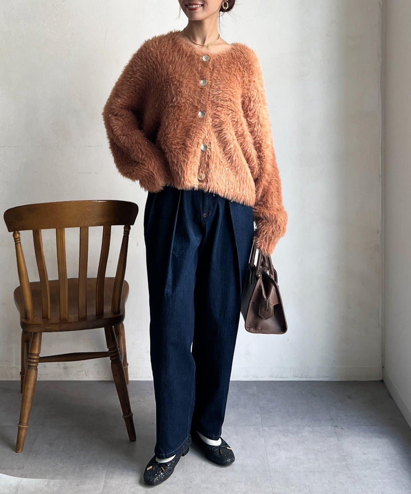 亮片羽毛兩用開衫