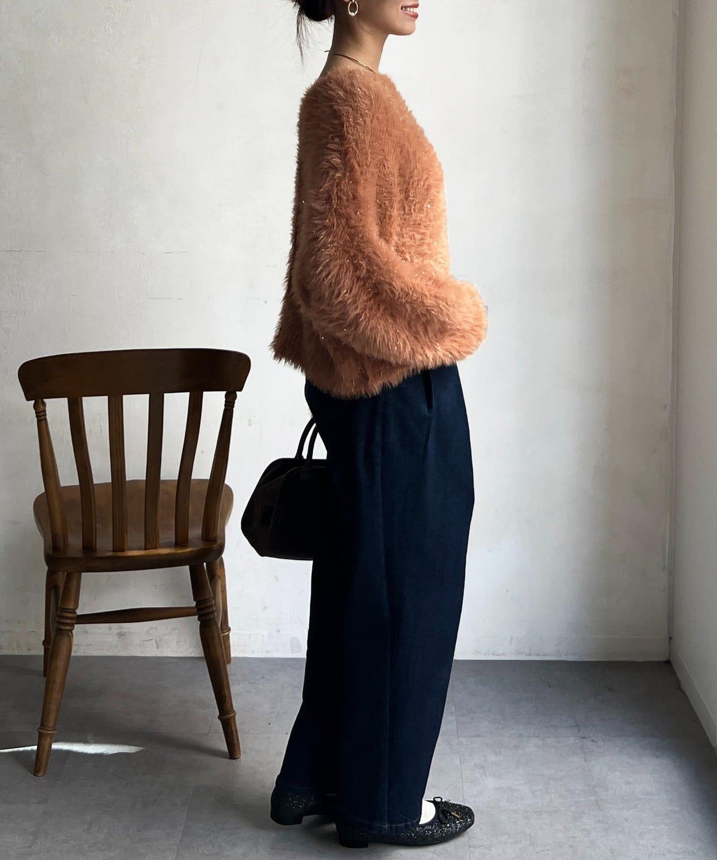 亮片羽毛兩用開衫