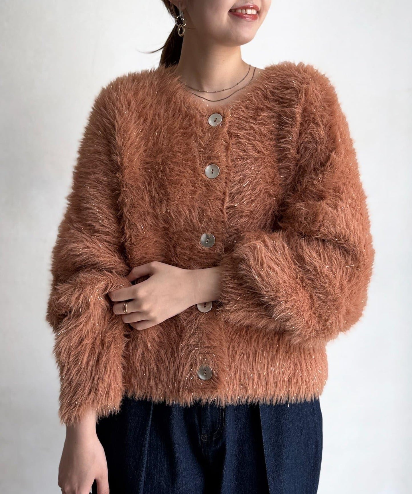 亮片羽毛兩用開衫