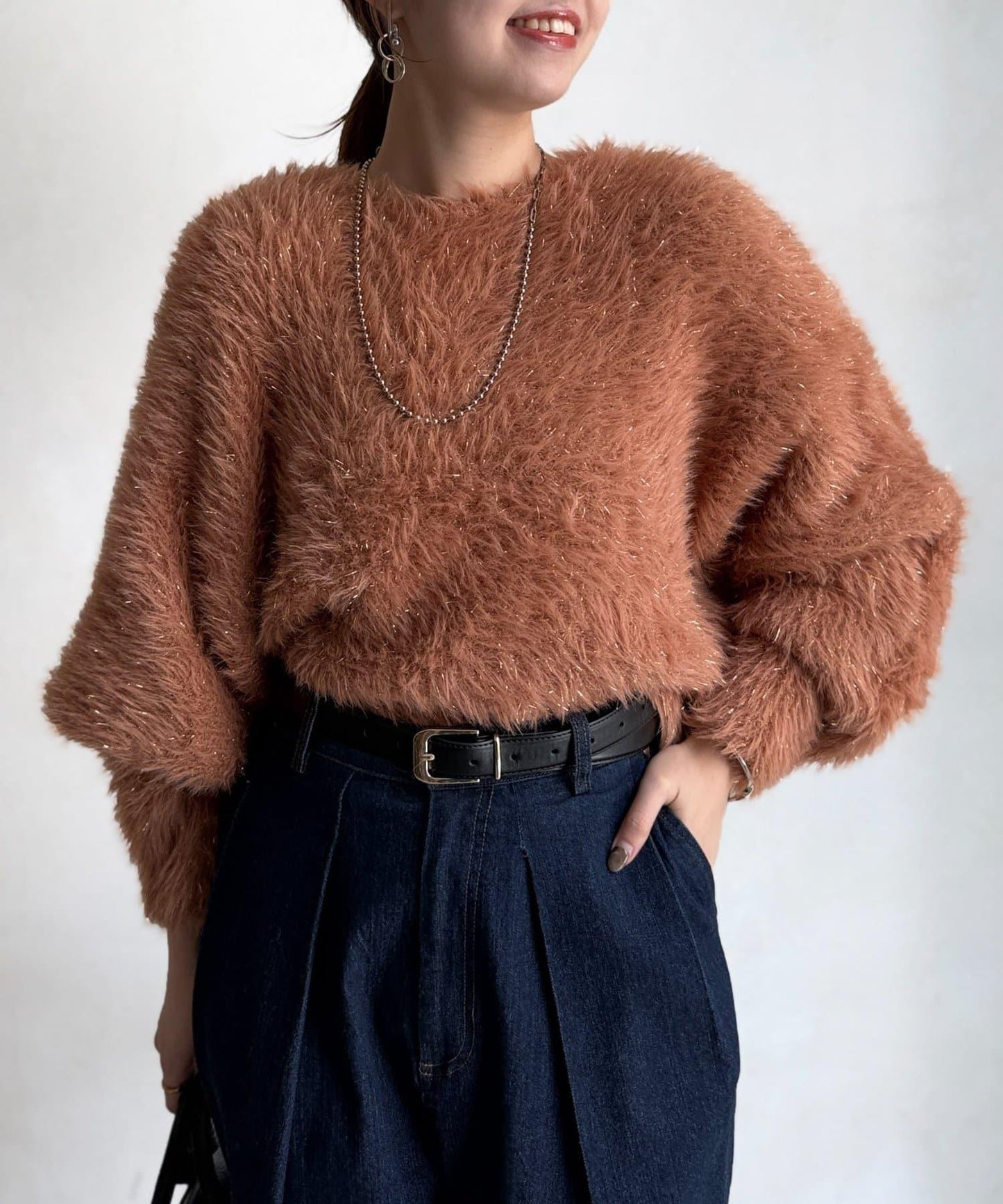 亮片羽毛兩用開衫