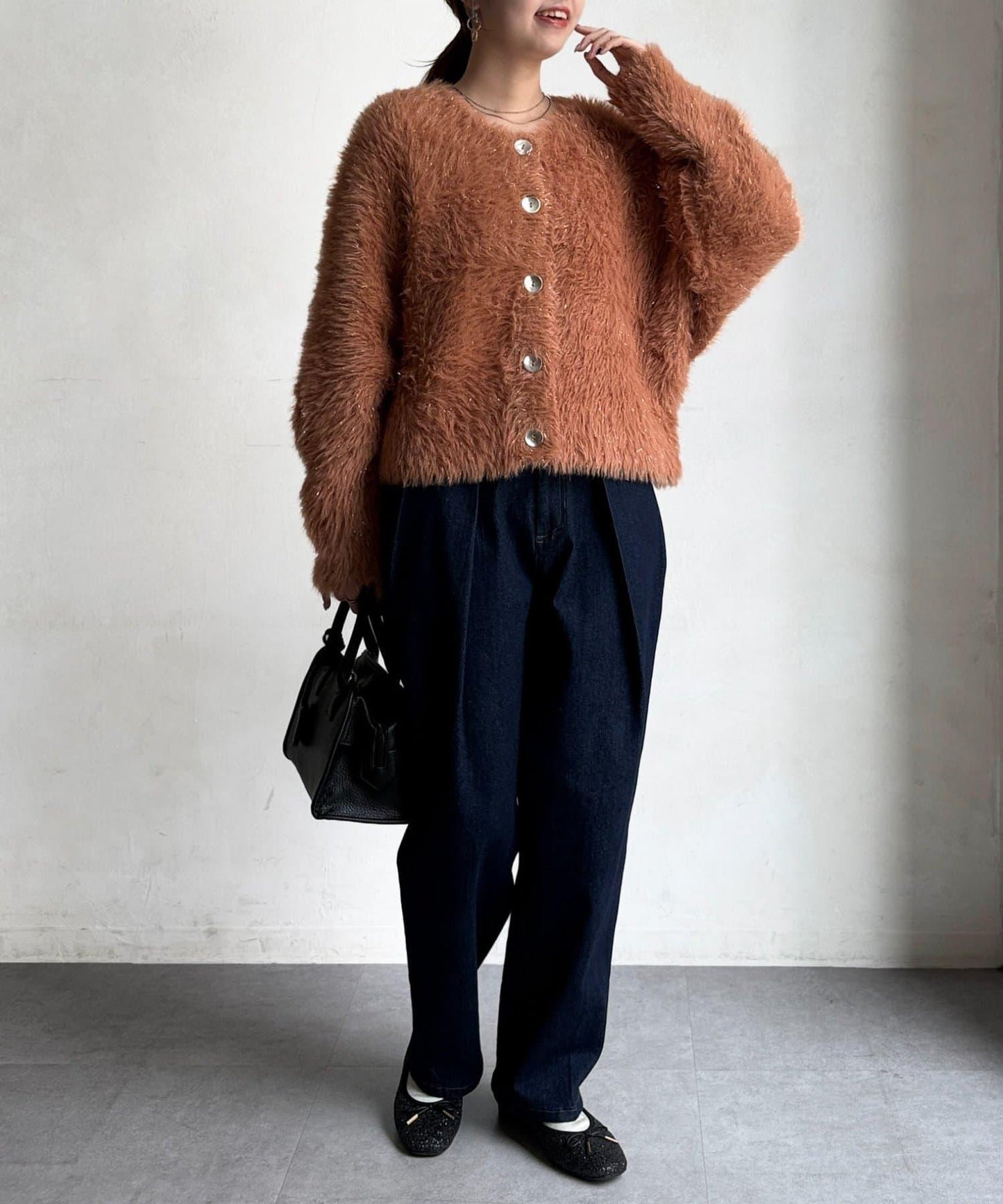 亮片羽毛兩用開衫