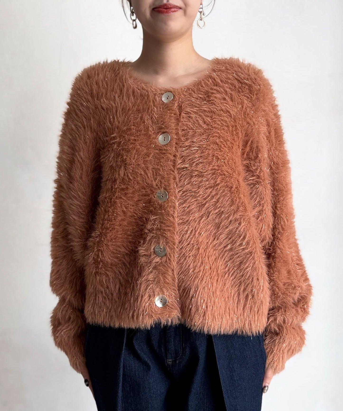 亮片羽毛兩用開衫