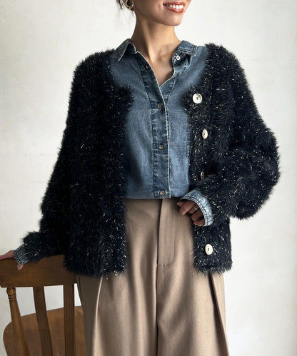 亮片羽毛兩用開衫