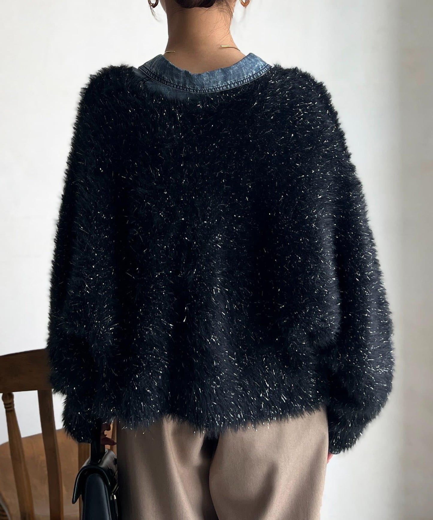 亮片羽毛兩用開衫