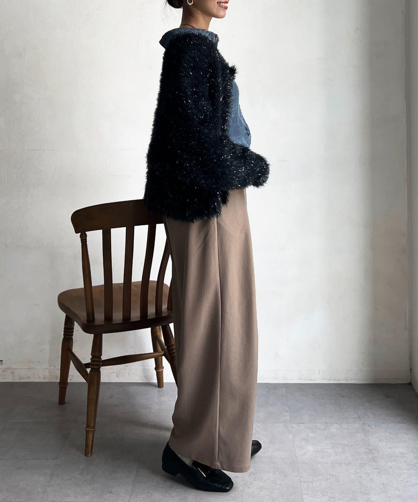 亮片羽毛兩用開衫