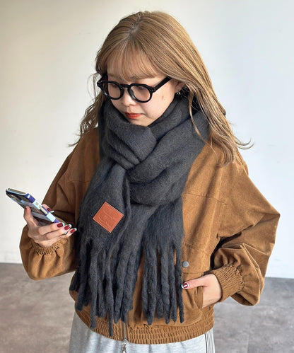 蓬鬆厚款圍巾