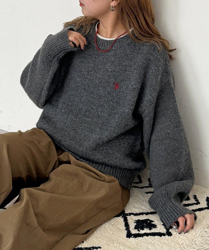 【U.S. POLO ASSN. 】拼接針織衫