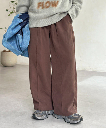 磨毛斜紋褶皺休閒褲