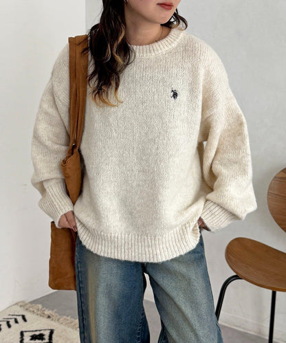 【U.S. POLO ASSN. 】拼接針織衫