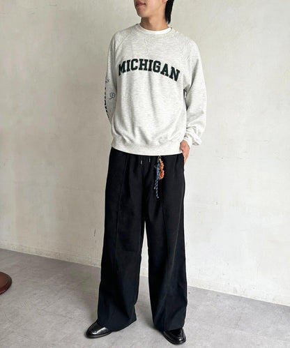 磨毛斜紋褶皺休閒褲