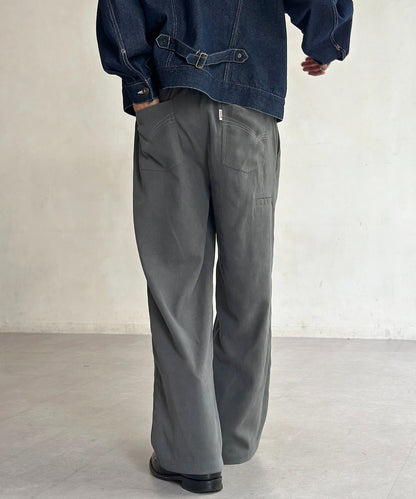 磨毛斜紋褶皺休閒褲