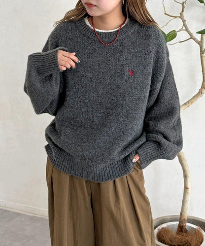 【U.S. POLO ASSN. 】拼接針織衫