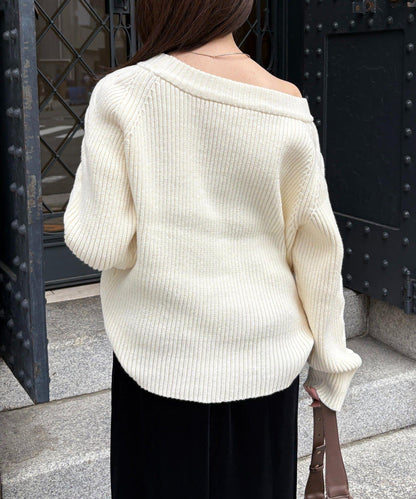 船領麻花針織衫