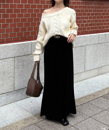 船領麻花針織衫