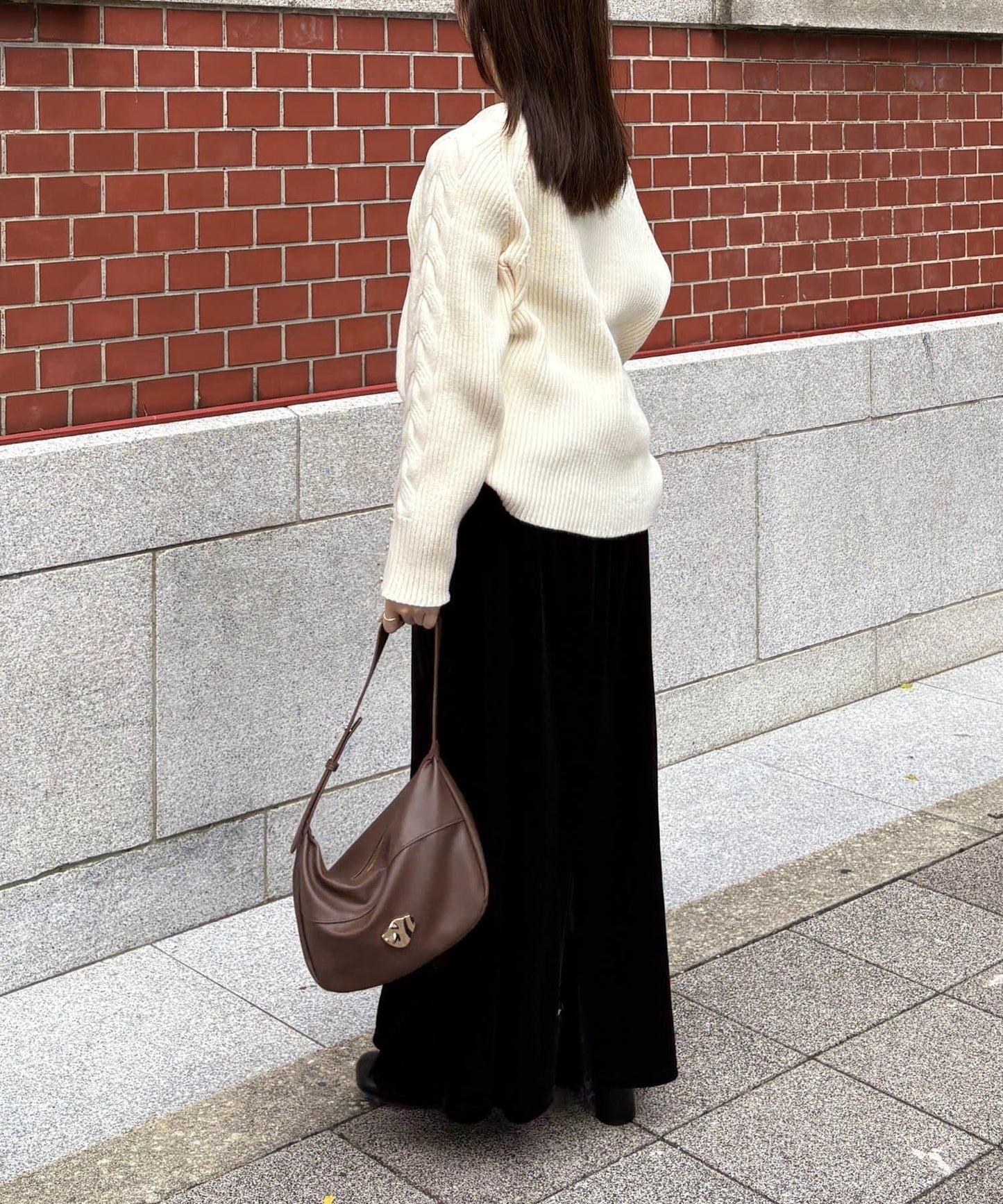 船領麻花針織衫