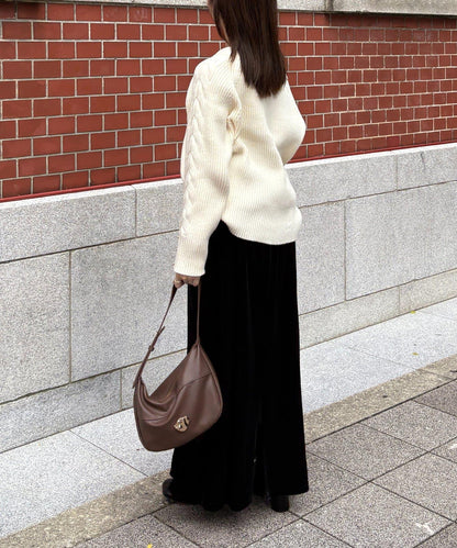 船領麻花針織衫