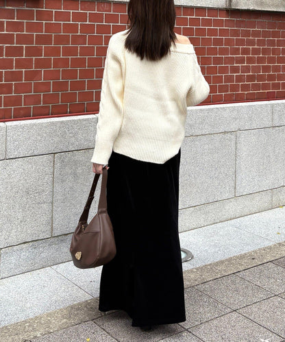 船領麻花針織衫