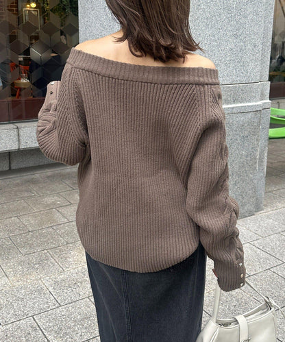 船領麻花針織衫