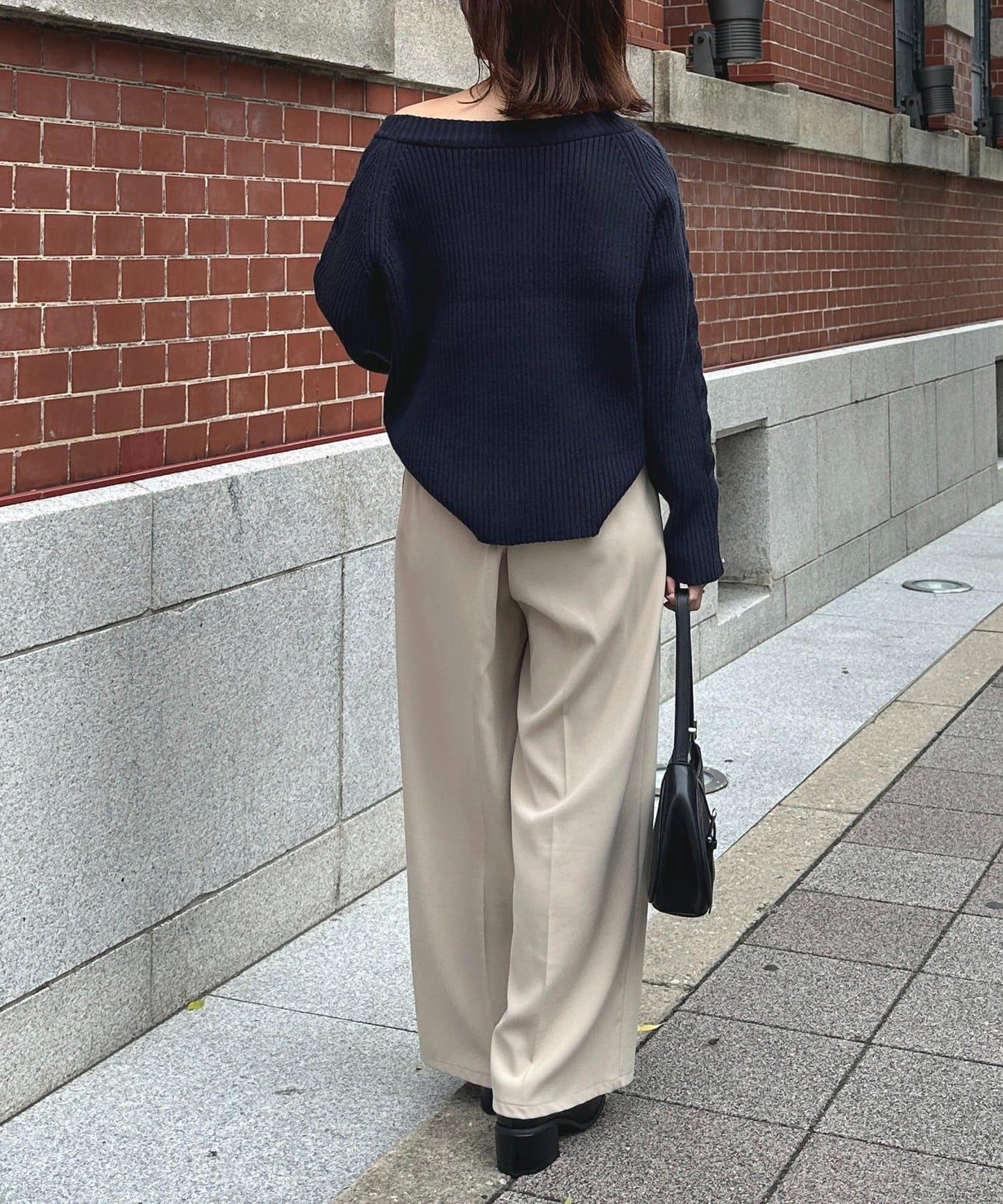 船領麻花針織衫