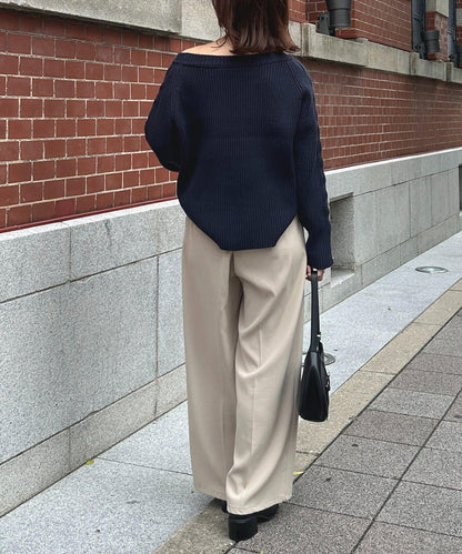 船領麻花針織衫