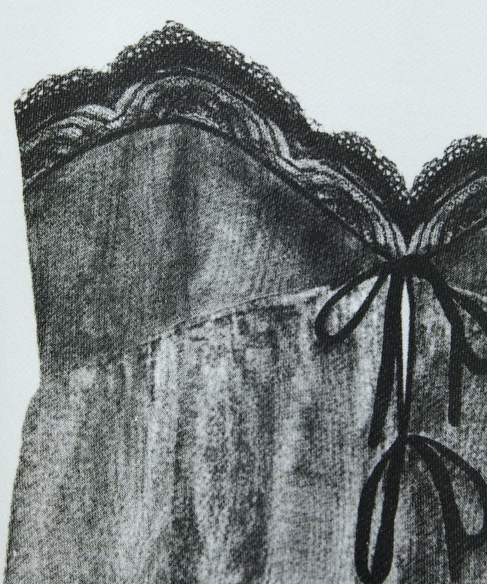 蕾絲吊帶印花衛衣