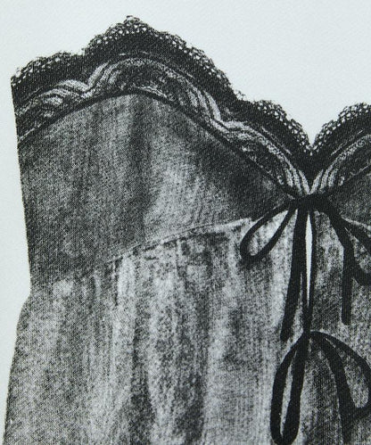 蕾絲吊帶印花衛衣