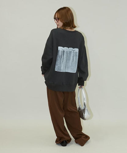 蕾絲吊帶印花衛衣