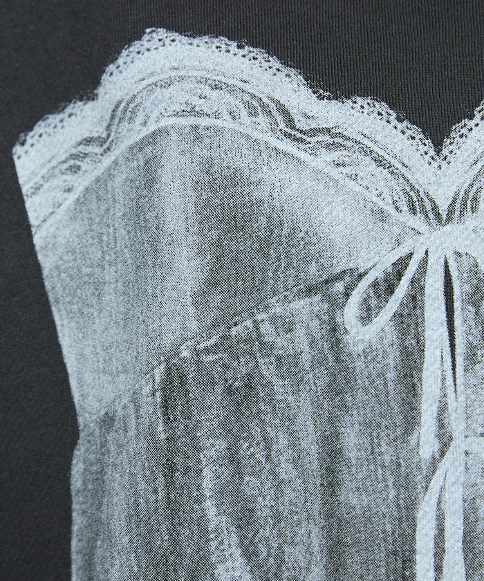 蕾絲吊帶印花衛衣